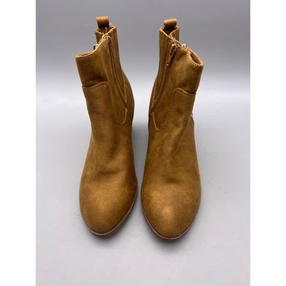 DV By Dolce Vita Caitie Womens Tan Brown Double Side Zip Ankle Booties Size 8 - Picture 7 of 11